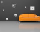 A Set of 6 Flowers Vinyl Decals Modern Wall Art